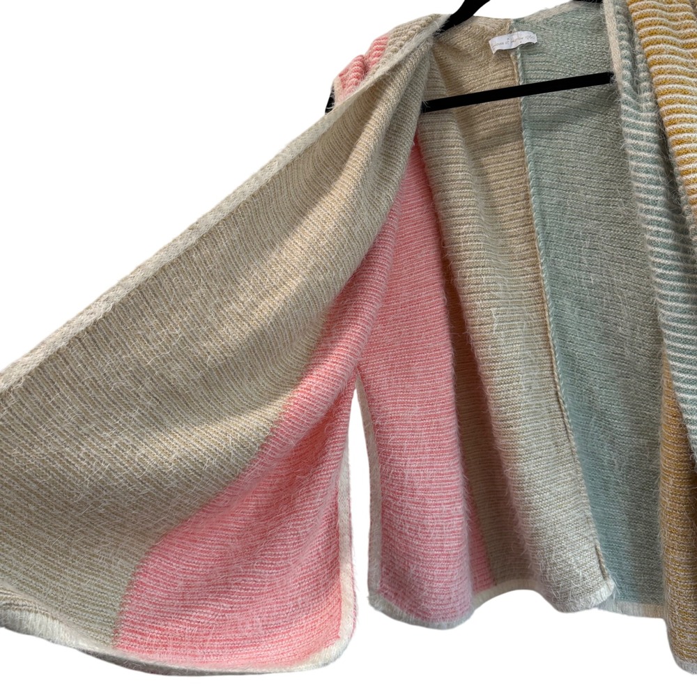 House of Harlow 1960 Striped Colorblock Kimono Cardigan - Picture 5 of 8